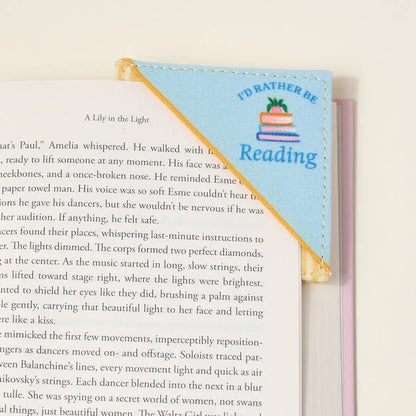 Corner Keeper Fabric Bookmark–I'd Rather Be Reading