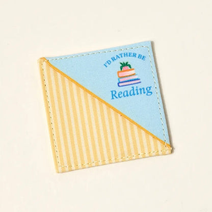 Corner Keeper Fabric Bookmark–I'd Rather Be Reading