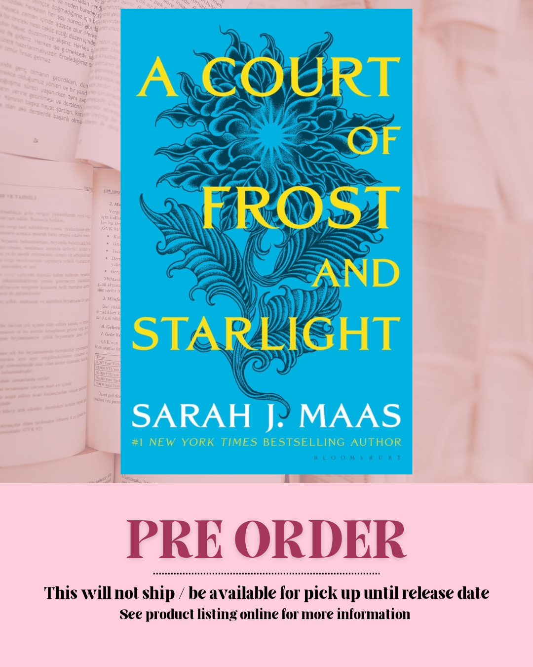 A Court Of Frost And Starlight by Sarah J. Maas (Hardcover) (ACOTAR: Book 4) *PREORDER*