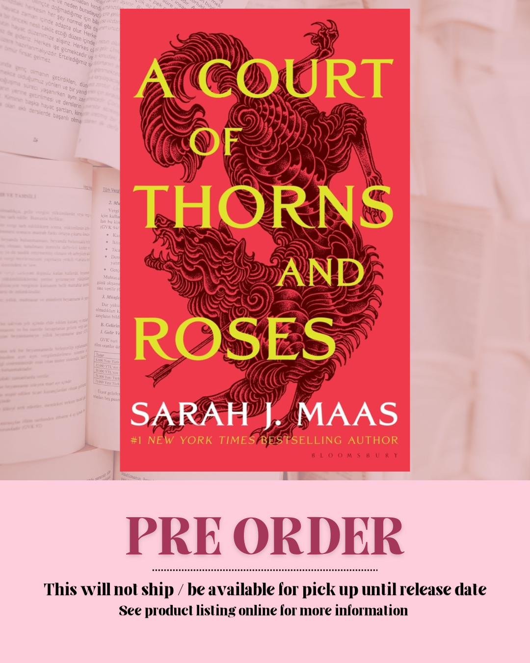 A Court Of Thorns And Roses by Sarah J. Maas (Hardcover) (ACOTAR: Book 1) *PREORDER*