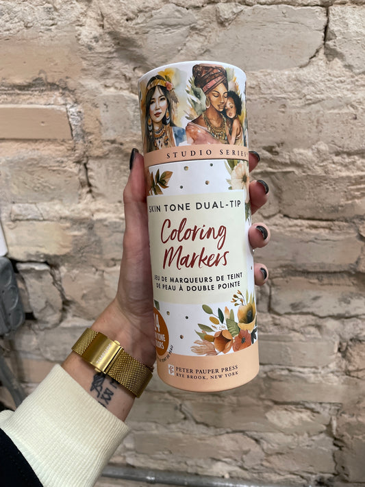 Skin Tone dual tip coloring markers