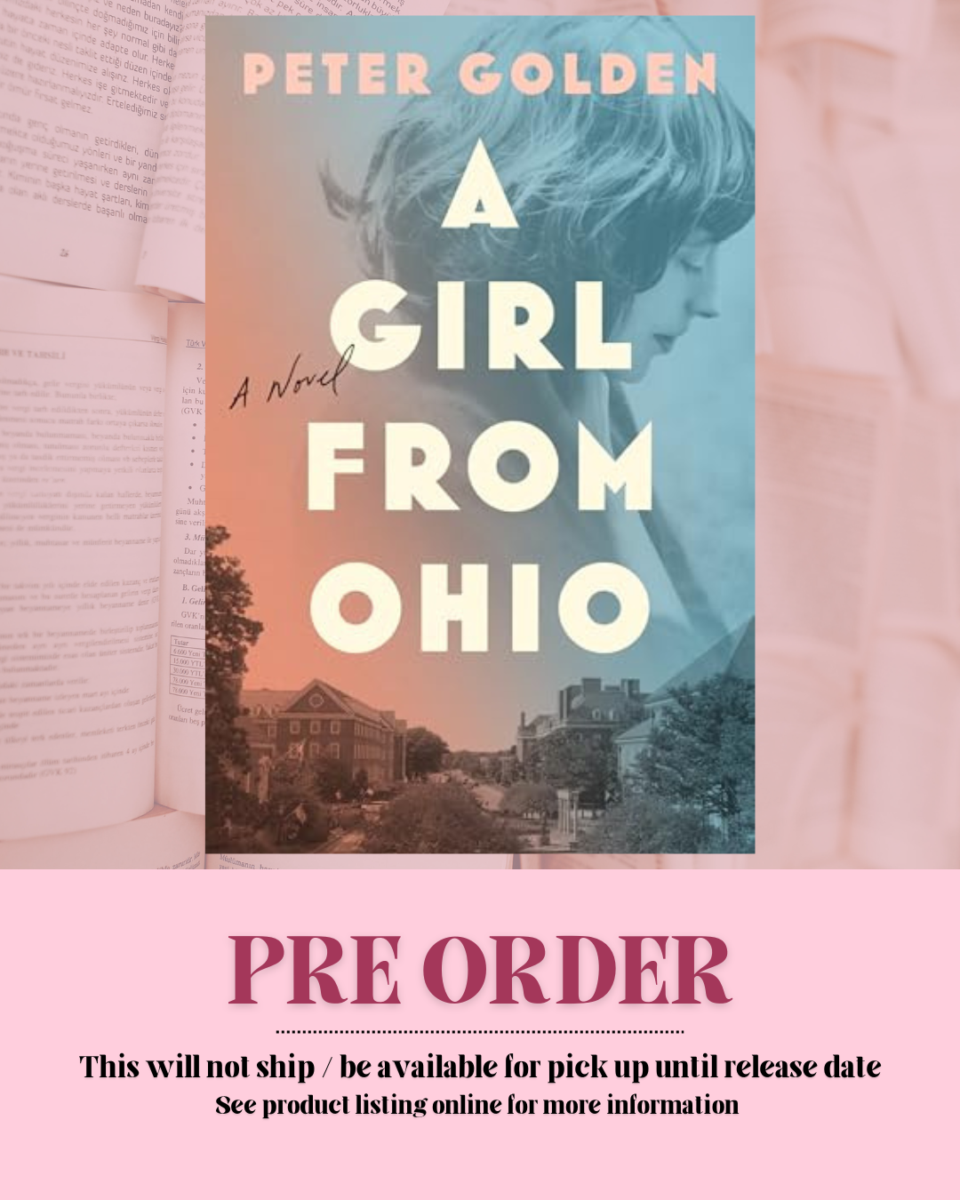A Girl From Ohio by Peter Golden *PREORDER*
