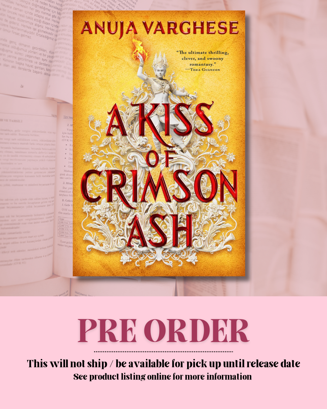 A Kiss of Crimson Ash by Anuja Varghese *PREORDER* (Book 1)