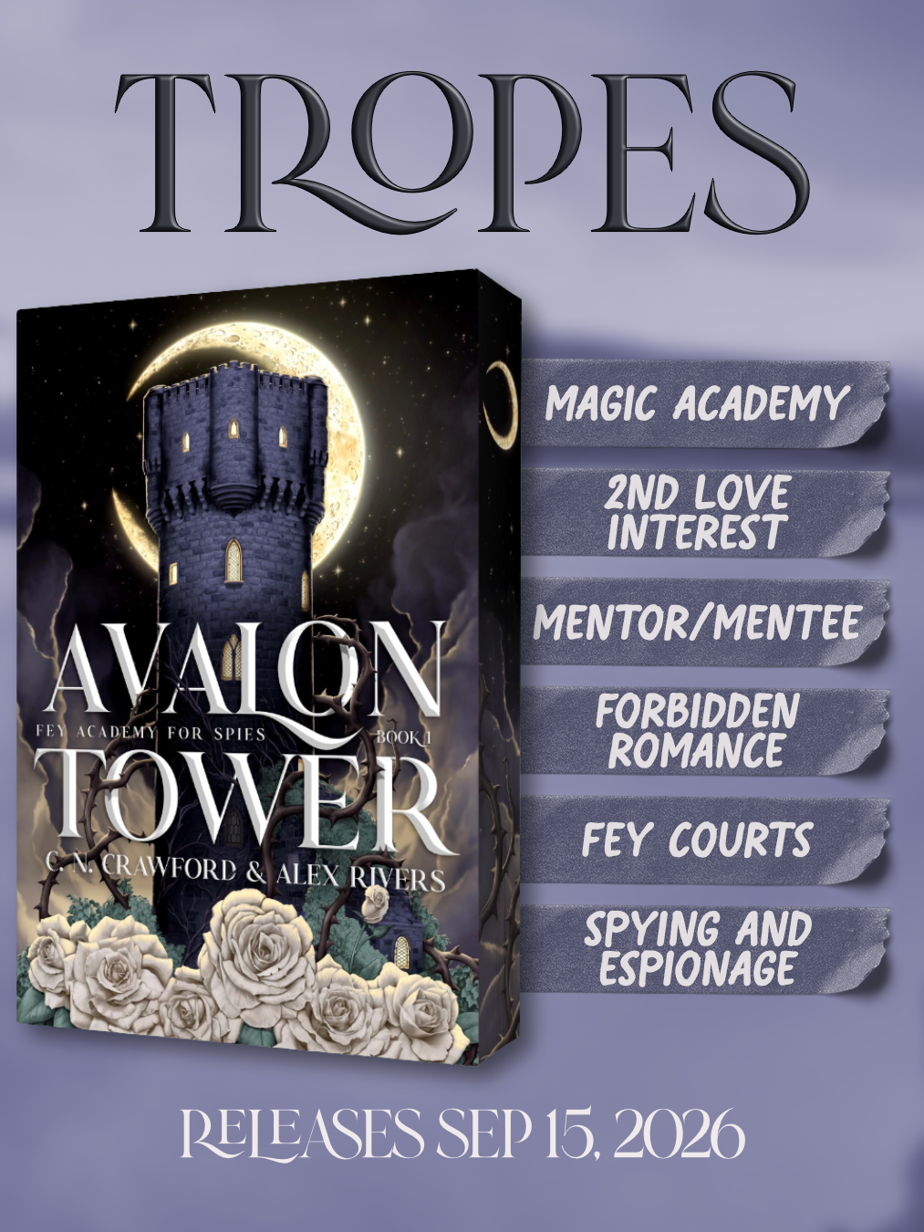 Avalon Tower by C.N. Crawford and Alex Rivers (SIGNED w/ Swag) (Book 1) *PREORDER*