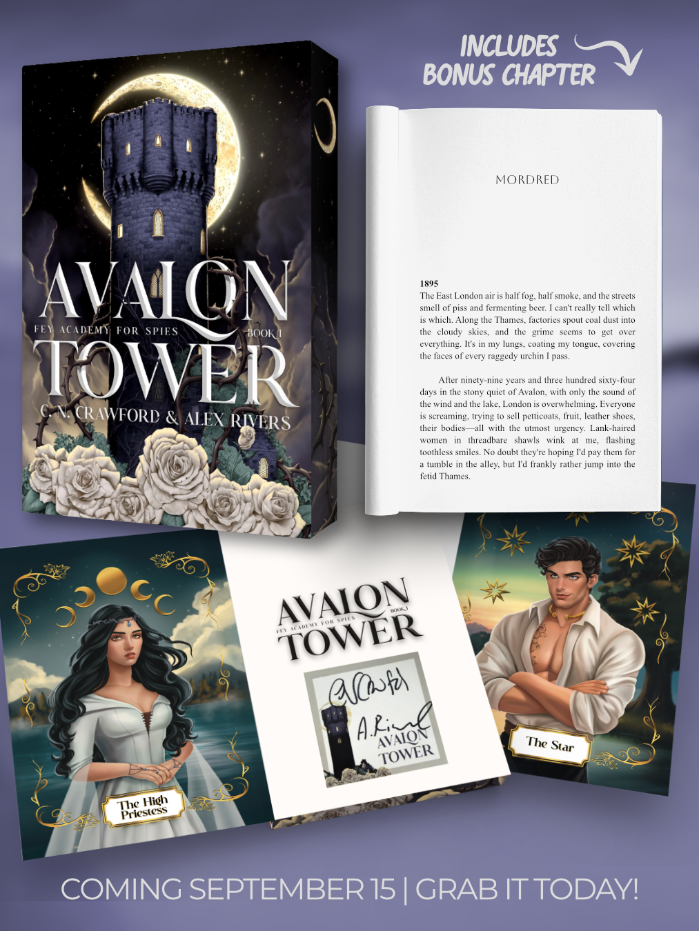 Avalon Tower by C.N. Crawford and Alex Rivers (SIGNED w/ Swag) (Book 1) *PREORDER*