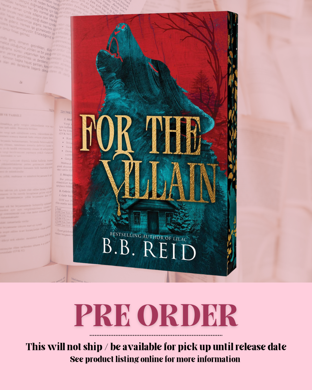For The Villain by B.B. Reid (Book 2) *PREORDER*