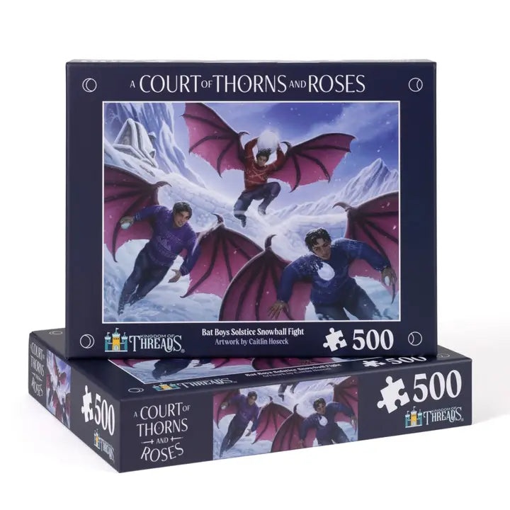 Bat Boys Solstice Snowball Fight - ACOTAR - 500 Piece Jigsaw Puzzle