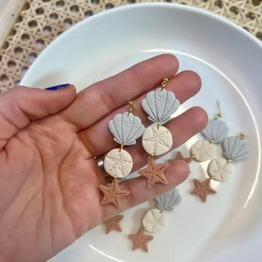 Beachy Dangles | Polymer Clay Earrings