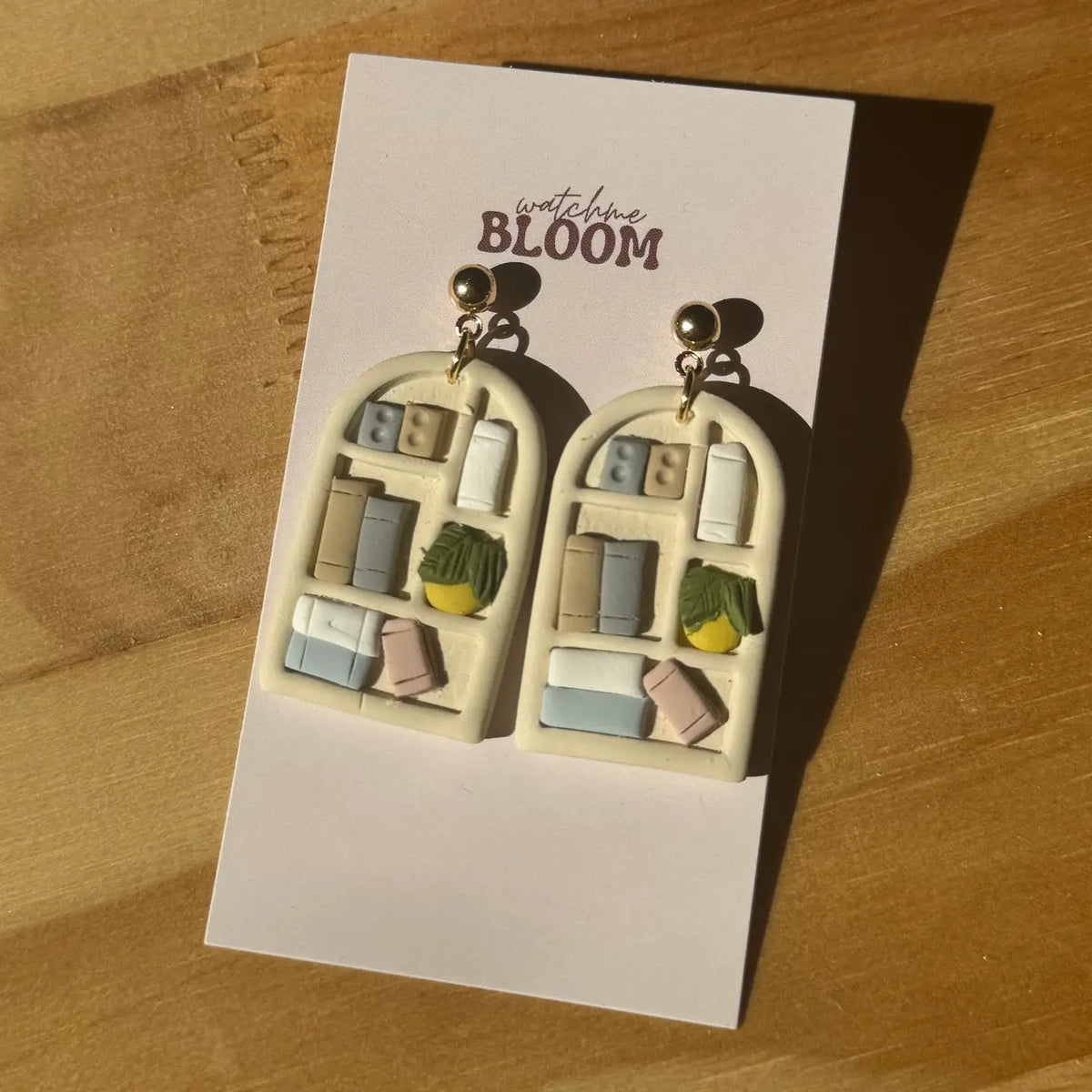 Bookshelf | Polymer Clay Earrings