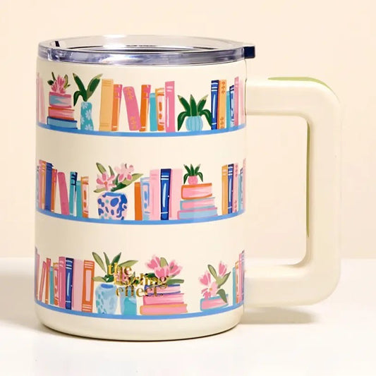 14 oz Insulated Mug–Book Shelfie