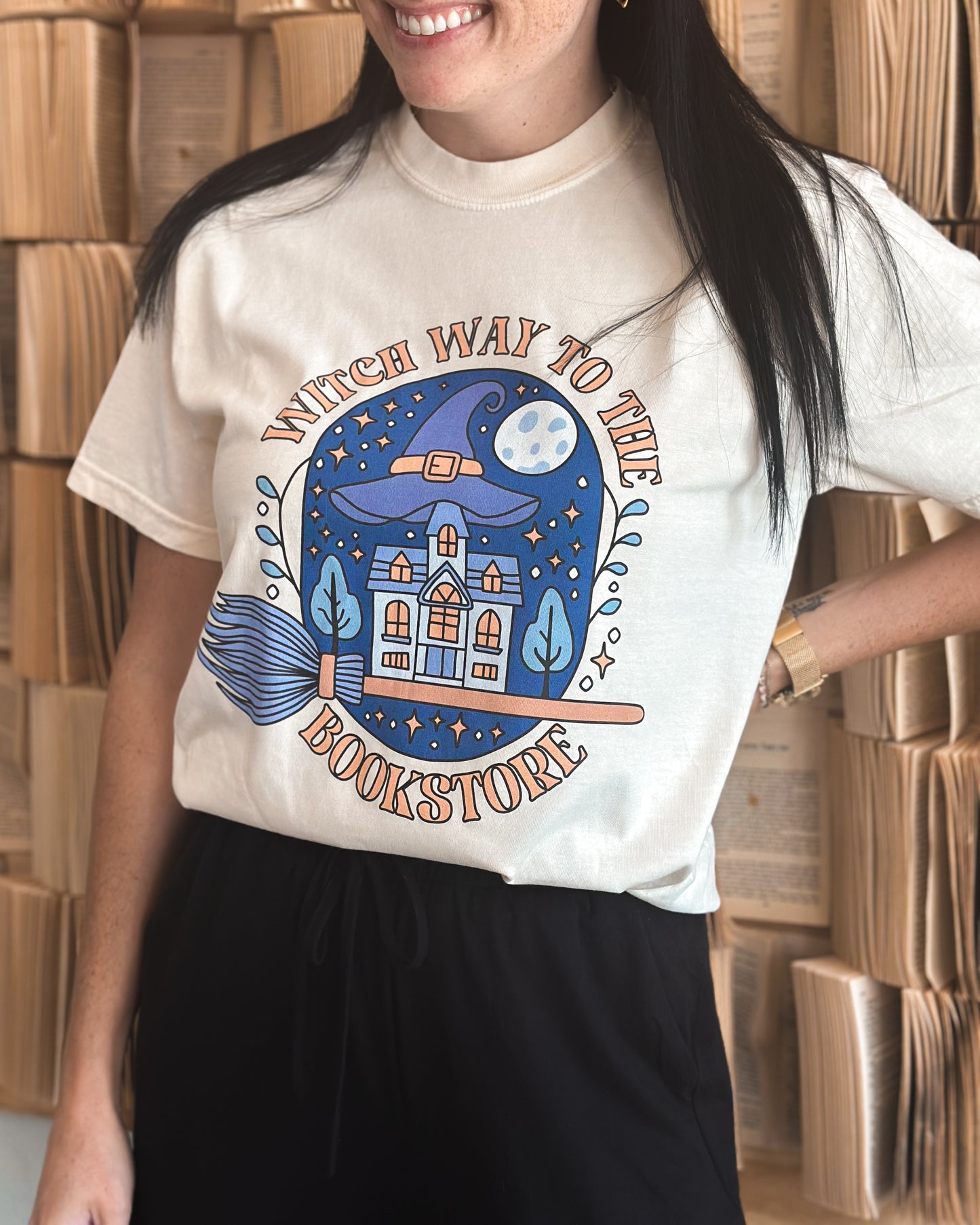 Witch Way to the Bookstore T Shirt