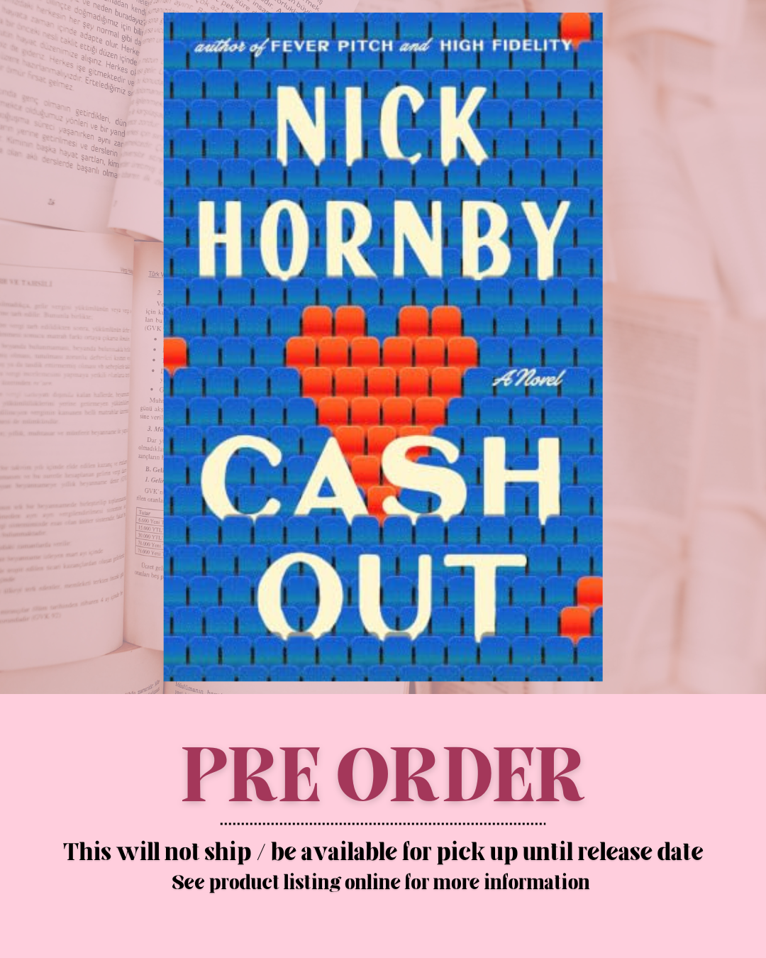 Cash Out by Nick Hornby *PREORDER*