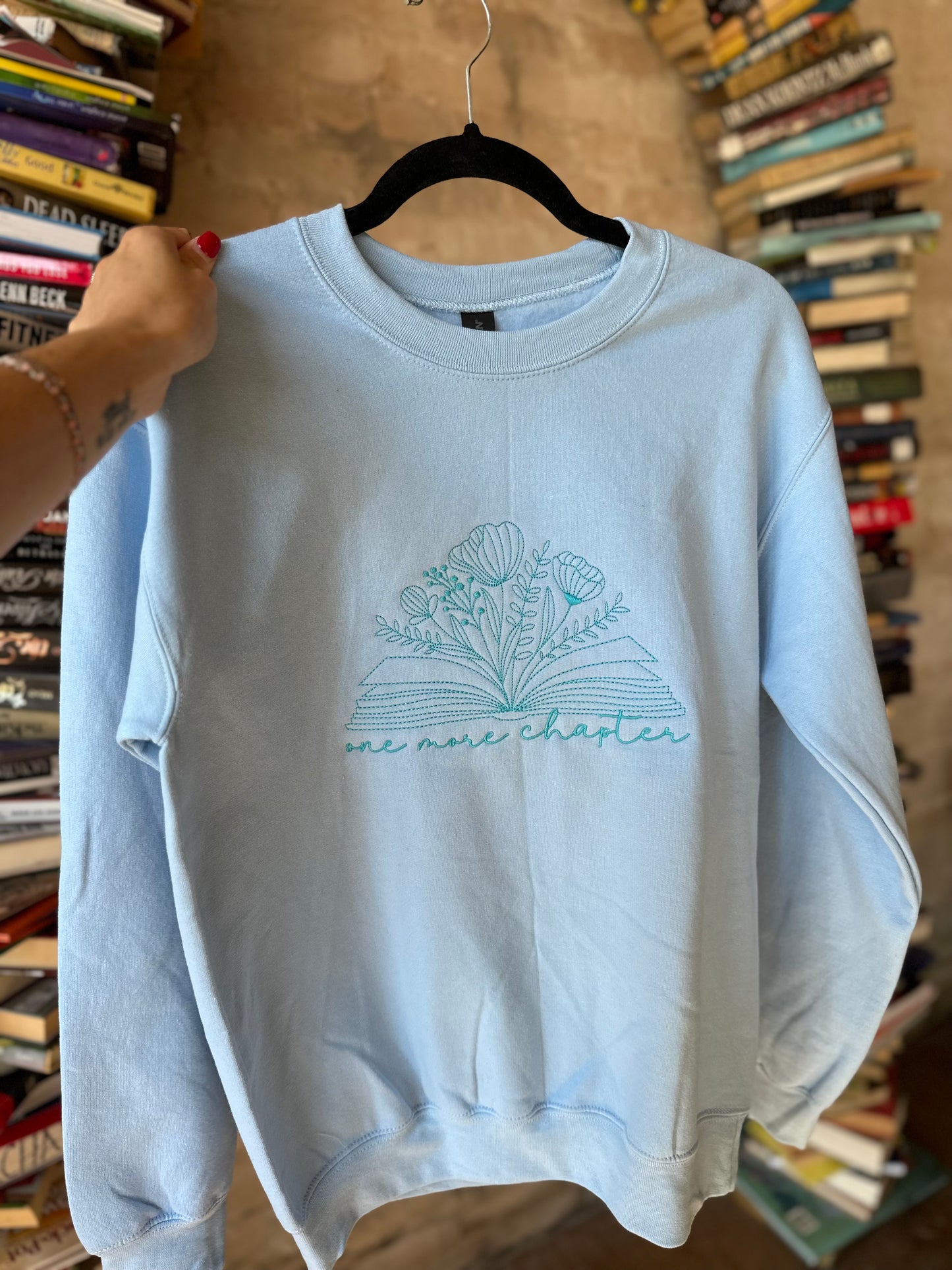 One More Chapter Embroidered Sweatshirt