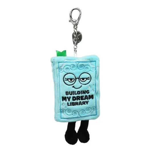 “Building My Dream Library” plushie keychain
