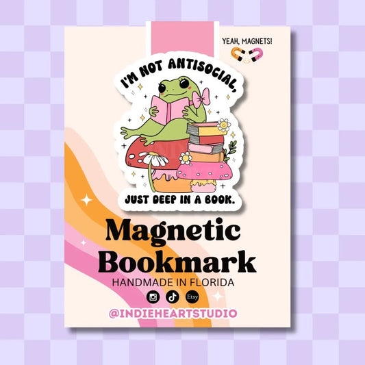 Bookish Frog Magnetic Bookmark