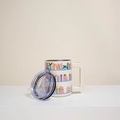 14 oz Insulated Mug–Book Shelfie
