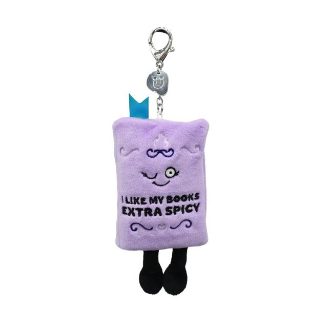 “I Like My Books Extra Spicy” plushie keychain