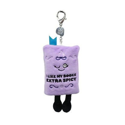 “I Like My Books Extra Spicy” plushie keychain