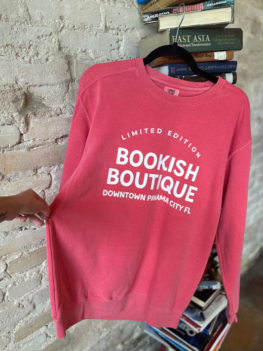 Pink Bookish Boutique Comfort Colors Sweatshirt