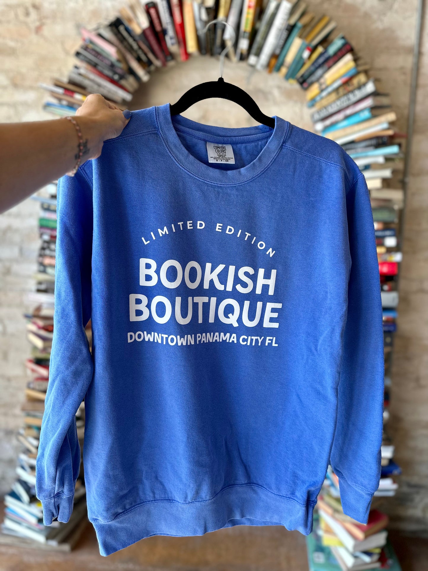 Bookish Boutique Comfort Colors Sweatshirt Blue