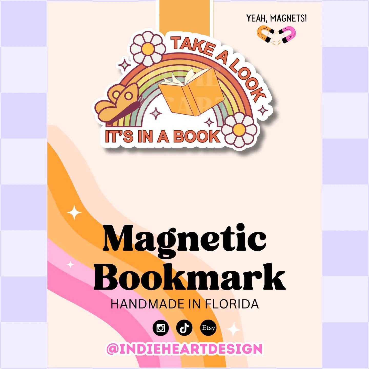 Take A Look It’s A Book | Magnetic Bookmark