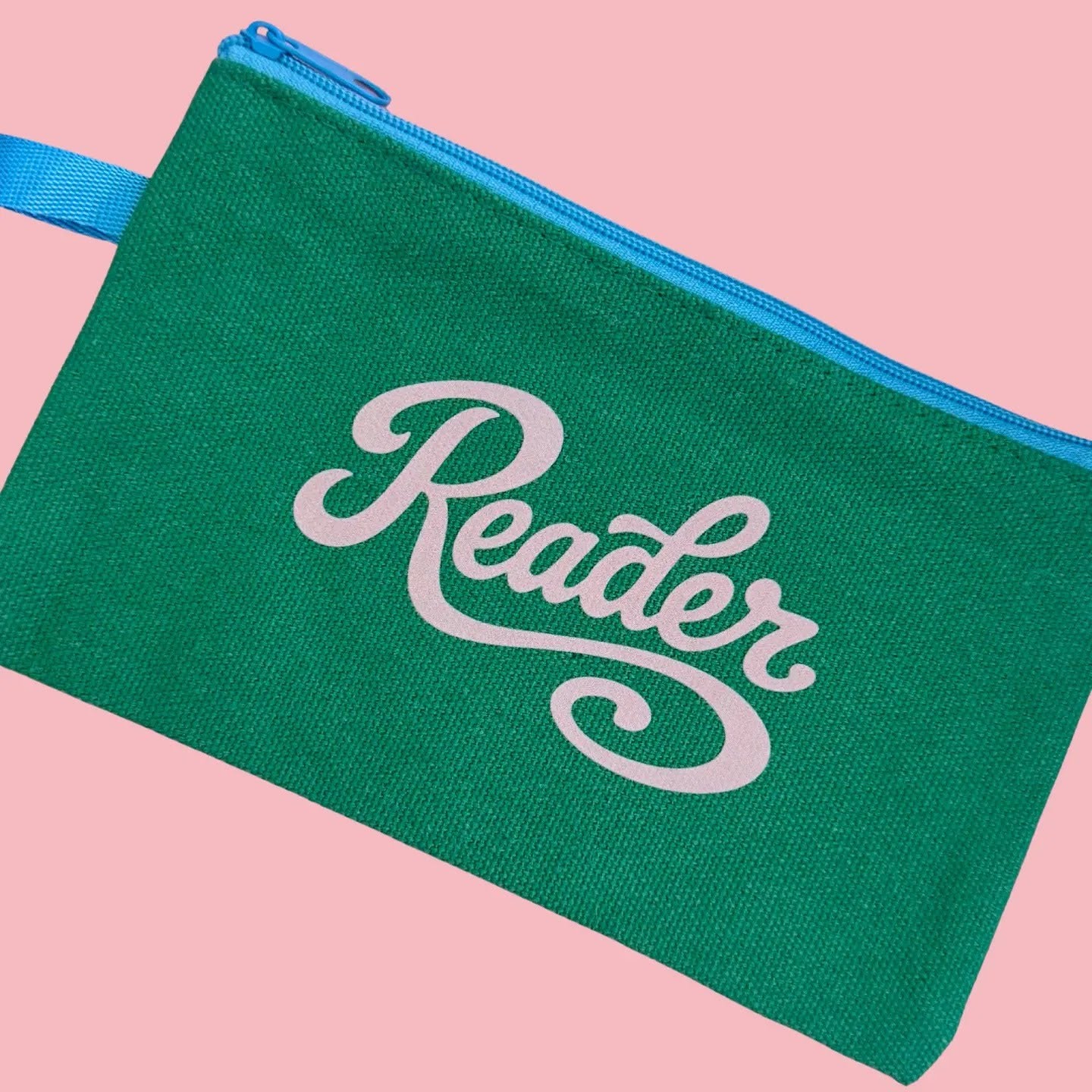 “Reader” mini zipper pouch
