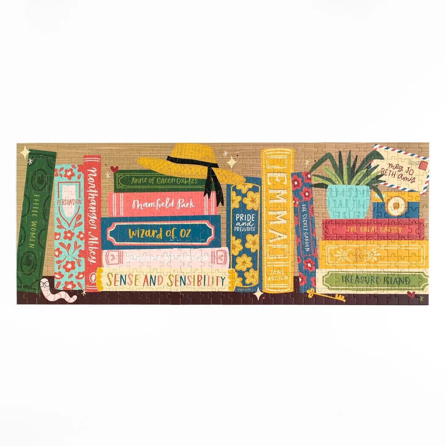 Classic Bookshelf - 400 Piece Panoramic Jigsaw Puzzle