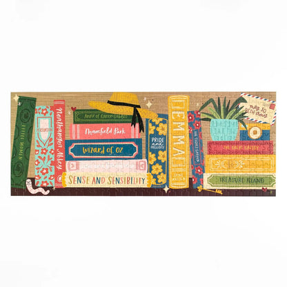 Classic Bookshelf - 400 Piece Panoramic Jigsaw Puzzle