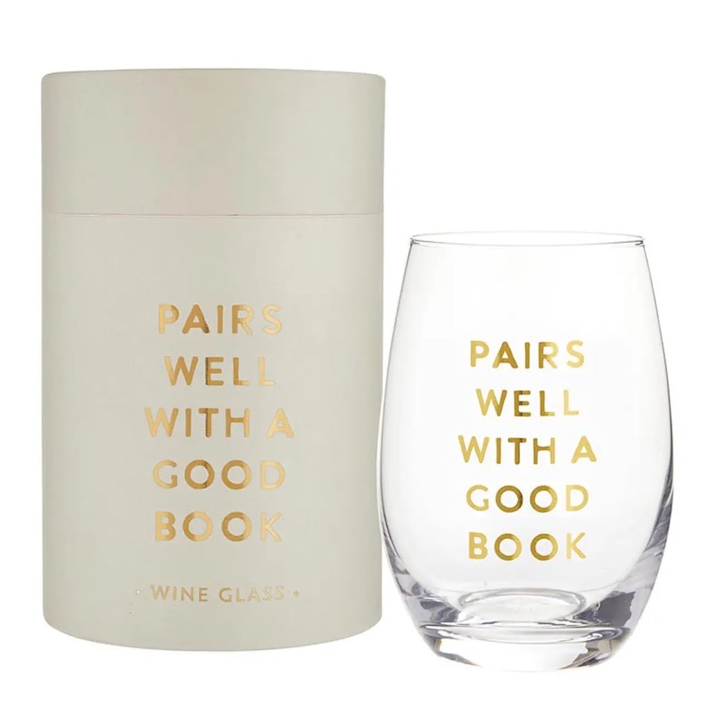Pairs Well With A Good Book | Wine Glass