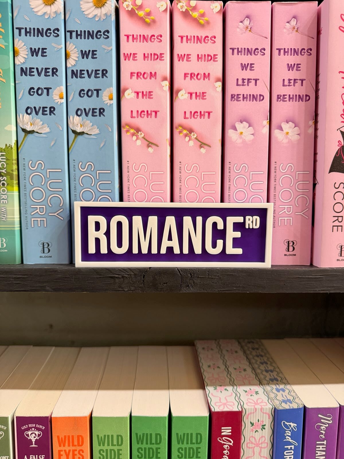 Romance Road Sign | Bookshelf Decor