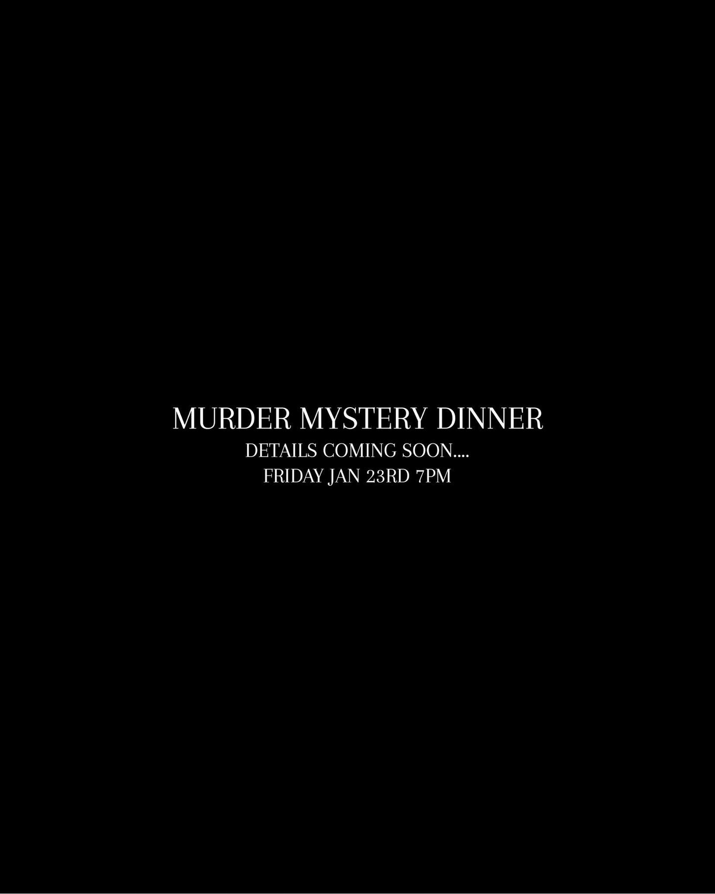Murder Mystery Dinner Ticket