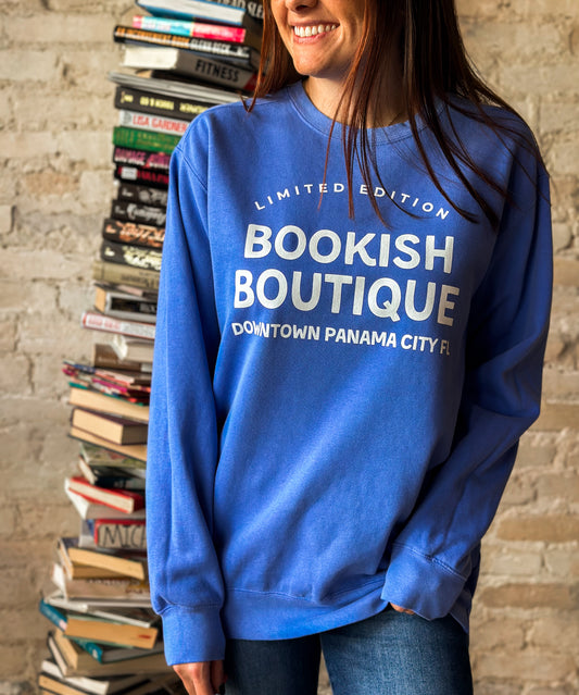 Bookish Boutique Comfort Colors Sweatshirt Blue