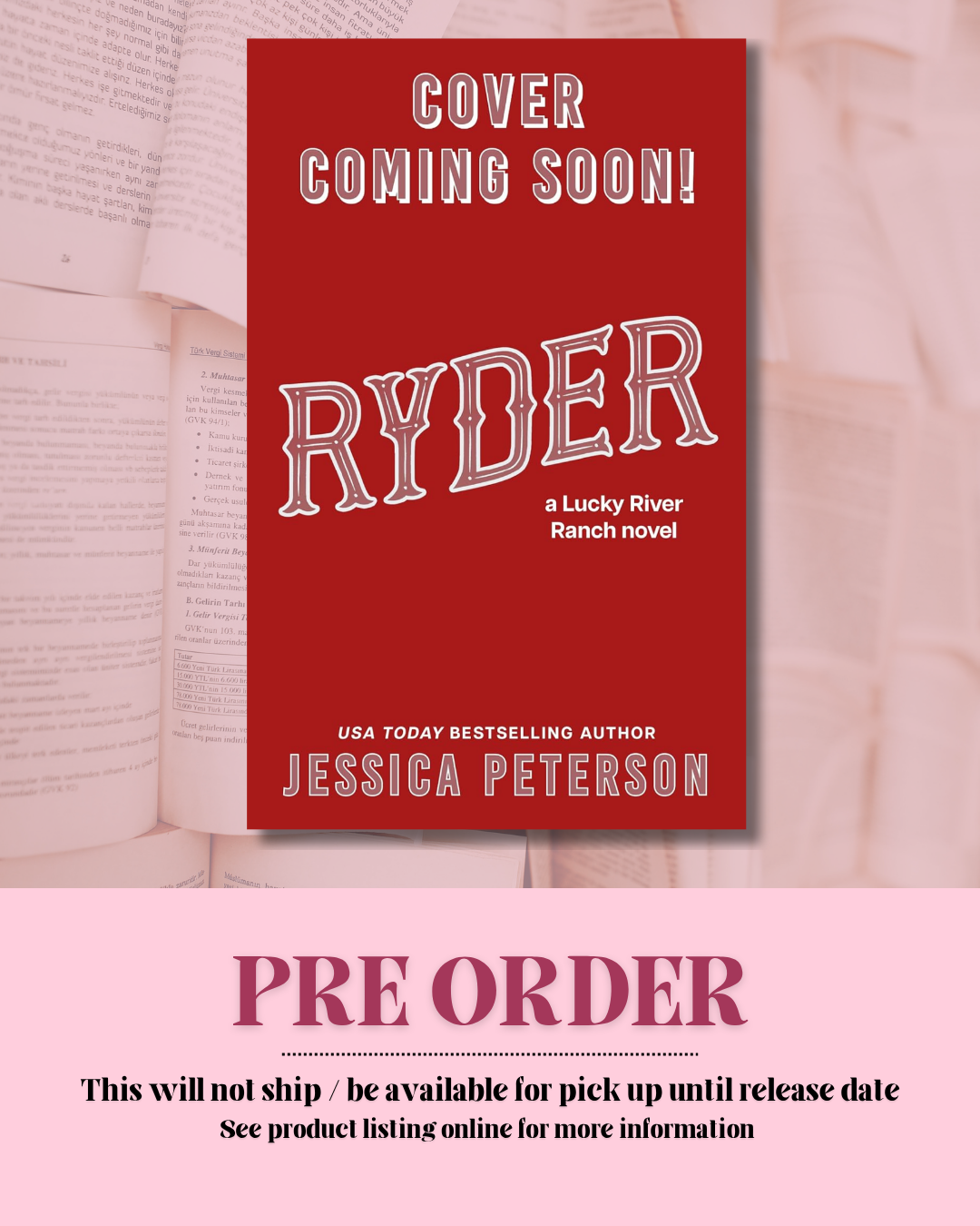 Ryder by Jessica Peterson (Deluxe Edition) (Book 5) *PREORDER*