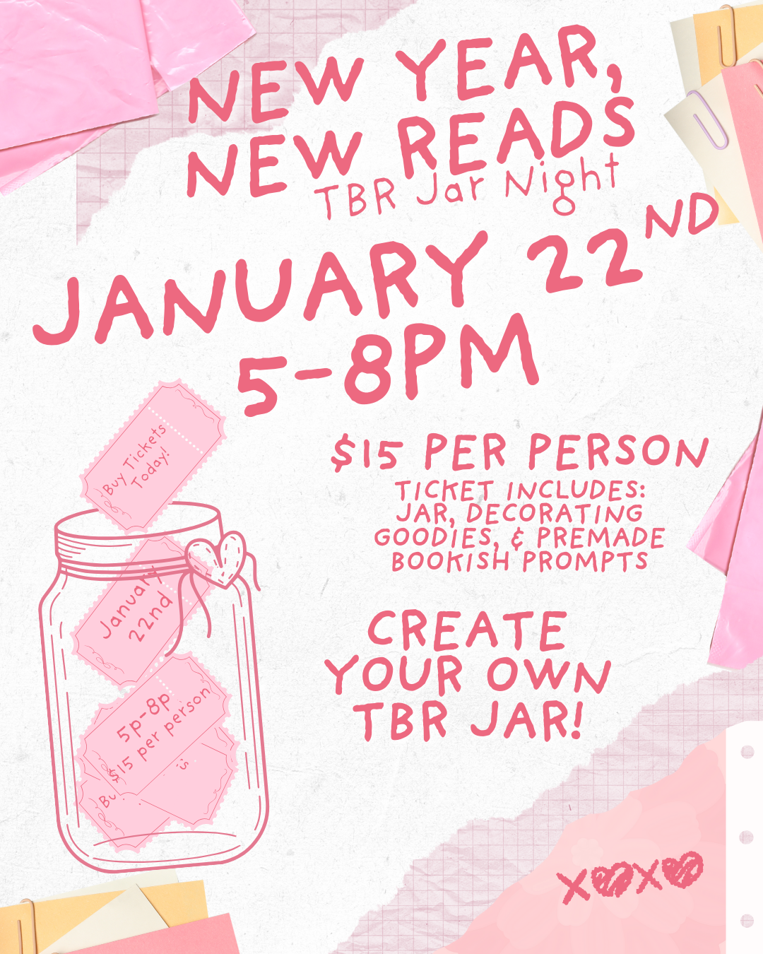 EVENT TICKET: New Year, New Reads: TBR Jar Night