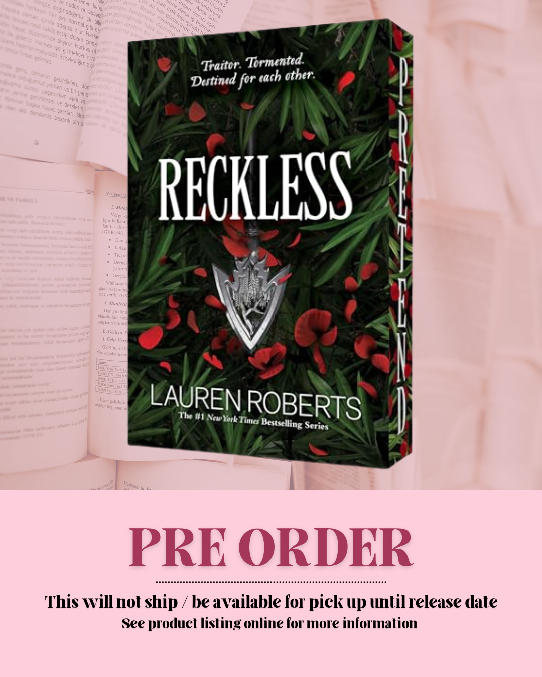 Reckless by Lauren Roberts (Deluxe Edition) (The Powerless Trilogy: Book 2) *PREORDER*