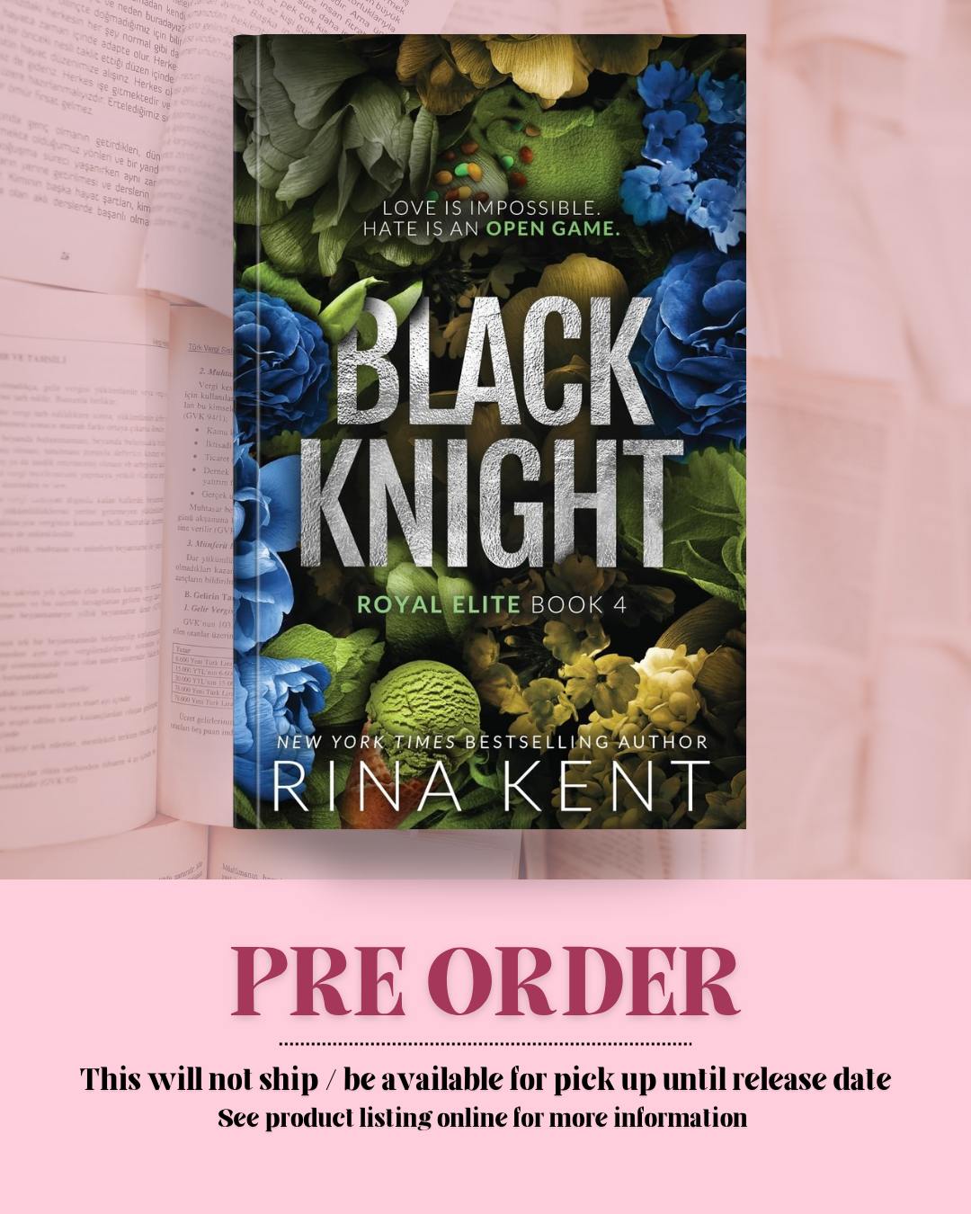 Black Knight by Rina Kent (Special Edition) (Book 4) *PREORDER*