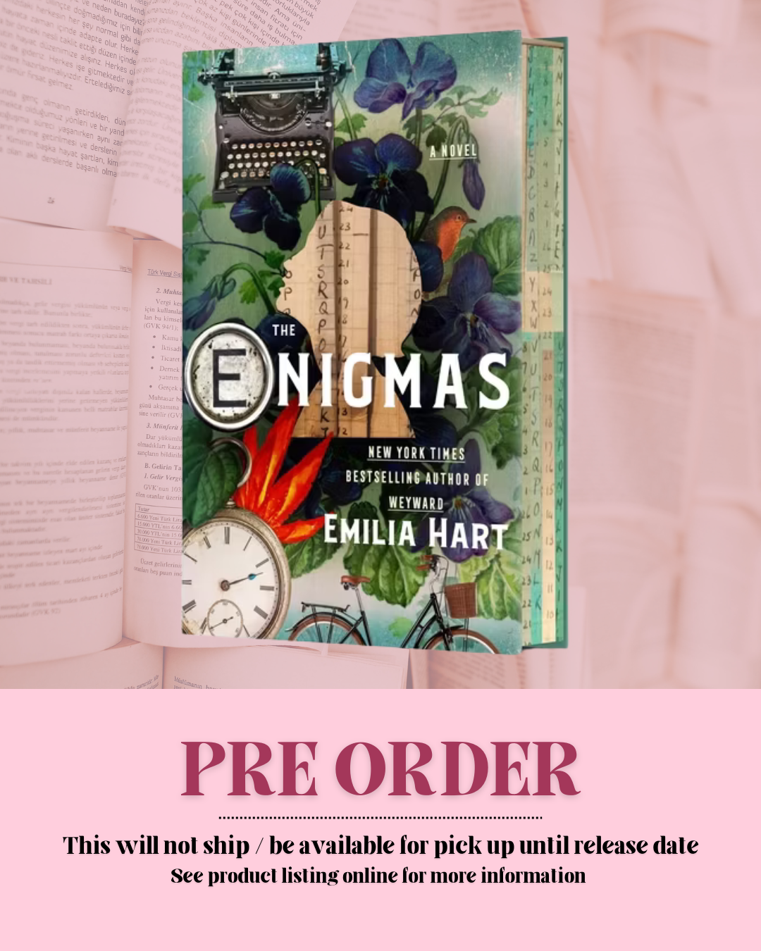 The Enigmas by Emilia Hart (Deluxe Hardcover) *SIGNED* *PREORDER*