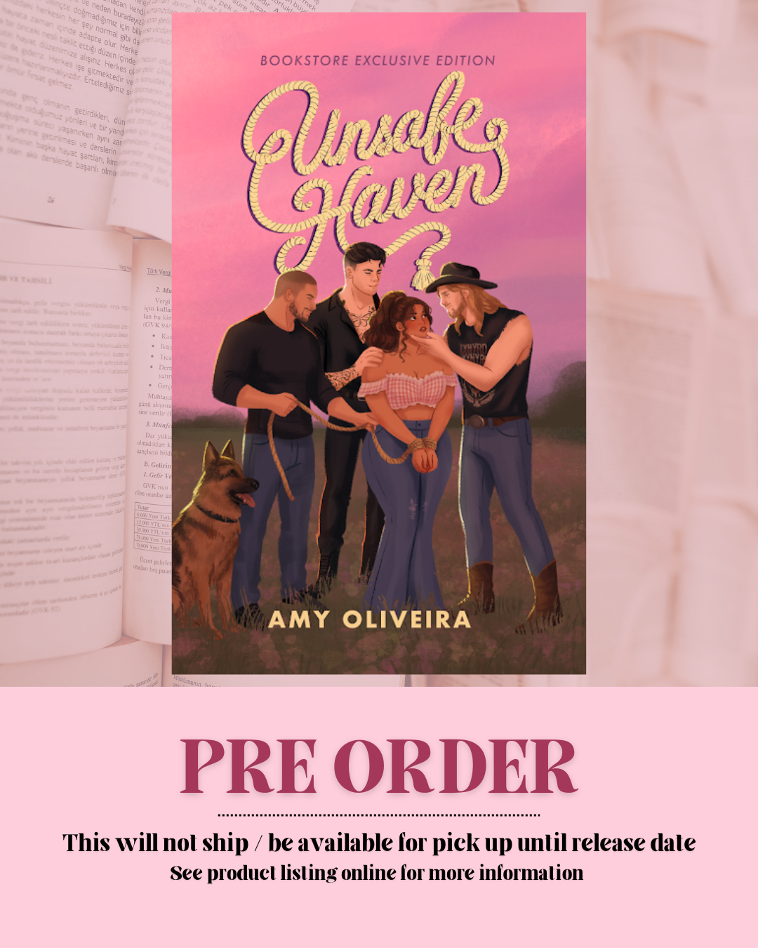 Unsafe Haven by Amy Oliveira (Book 2) *SIGNED w/ extras* Indie Bookstore Edition *PREORDER*