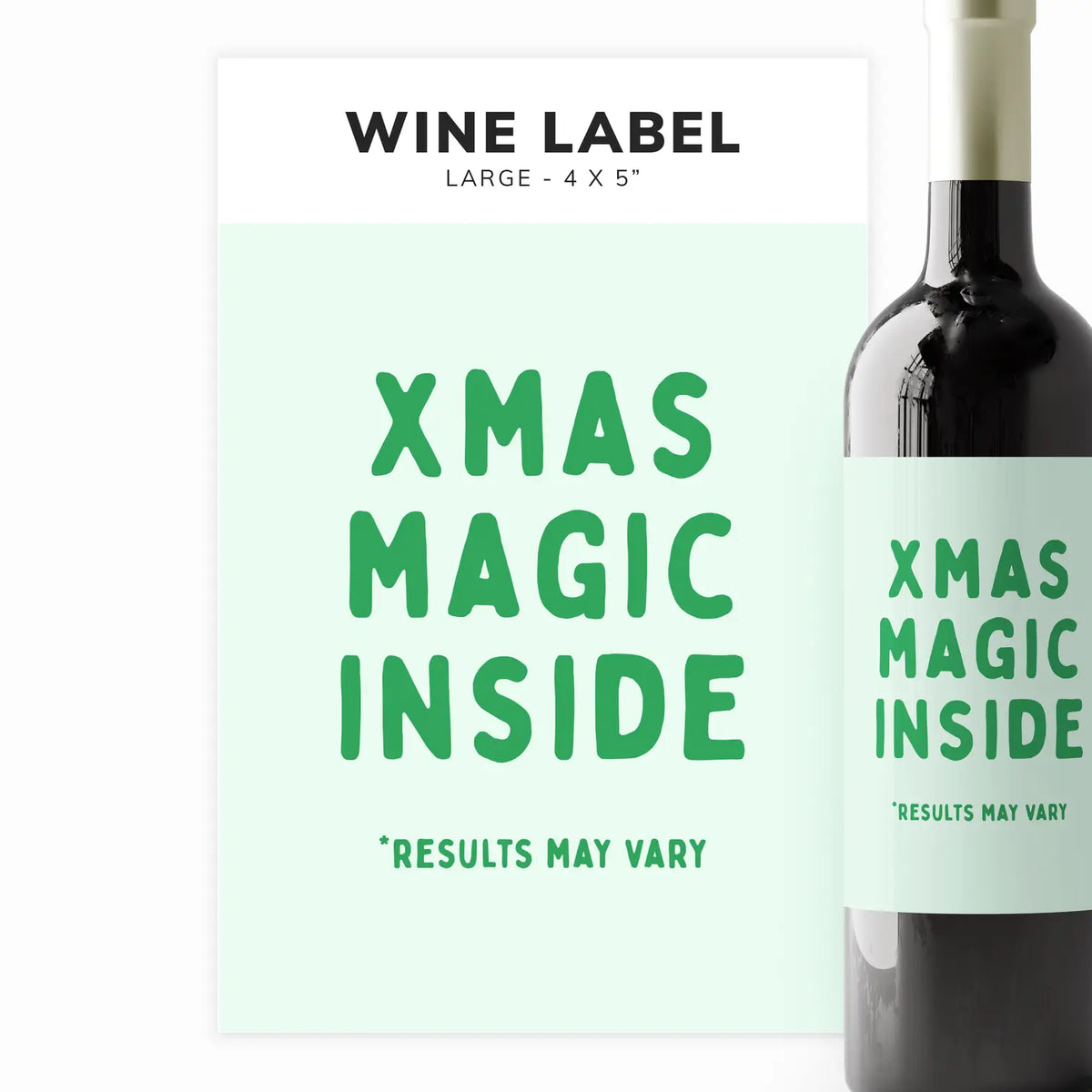 Xmas Magic Inside | Wine Label