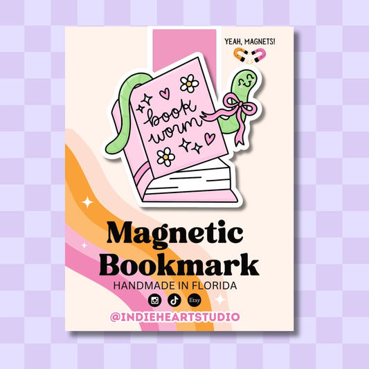 Book Worm Magnetic Bookmark