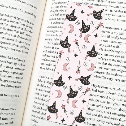 Boho Floral Witch Bookmark