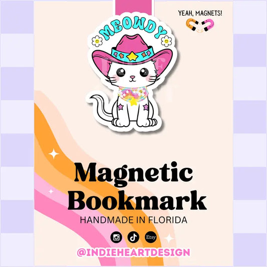 Meowdy Cat Magnetic Bookmark